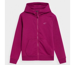 Bluza dresowa rozpinana z kapturem dziewczęca 4F 4FJSS23TSWSF216 53S