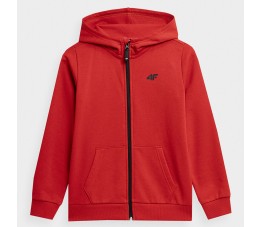 Bluza dresowa rozpinana z kapturem chłopięca 4F 4FJSS23TSWSM219 62S