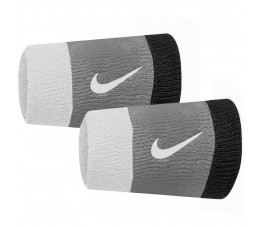 Frotka na rękę Nike szeroka Swoosh szaro-czarna 2 szt. N0001586016OS