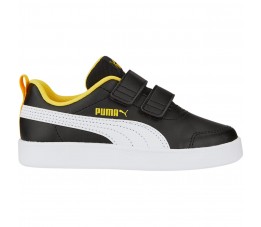 Buty dla dzieci Puma Courtflex v2 V PS czarno-żółte 371543 27