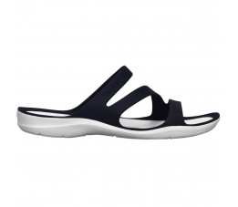 Klapki damskie Crocs Swiftwater Sandal W granatowo-białe 203998 462