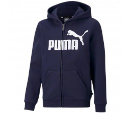 Bluza dla dzieci Puma ESS Big Logo FZ Hoodie granatowa 586967 06