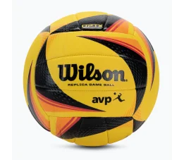 Piłka siatkowa Wilson AVP Replica Game żółto-czarno-pomarańczowa WTH01020XB