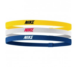 Opaski na głowę Nike Elastic 2.0 3 szt. żółta, biała, niebieska N1004529703OS