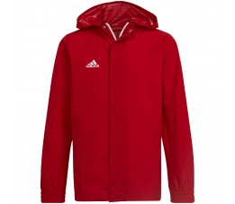 Kurtka dla dzieci adidas Entrada 22 All-Weather czerwona IK4013