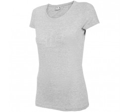 Koszulka damska 4F chłodny jasny szary melanż H4L22 TSD353 27M