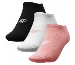 Skarpety damskie 4F jasny róż, białe, głęboka czerń H4L22 SOD302 56S+10S+20S