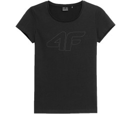 Koszulka damska 4F F0907 głęboka czerń 4FAW23TTSHF0907 20S