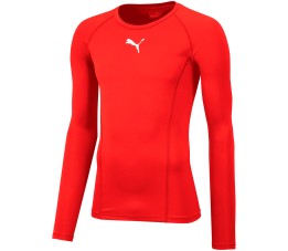 Koszulka męska Puma Liga Baselayer Tee LS czerwona 655920 01