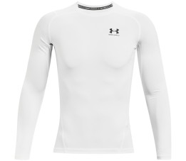 Koszulka męska Under Armour HG Armour Comp LS biała 1361524 100