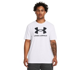 Koszulka męska Under Armour Sportstyle Logo biała 1382911 100