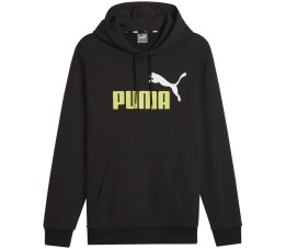 Bluza męska Puma ESS+ 2 Col Big Logo Hoodie TR czarna 586765 59