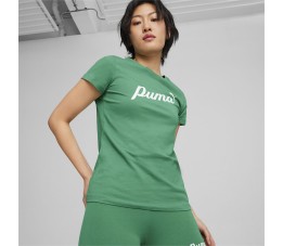 Koszulka damska Puma ESS+Script zielona 679315 86