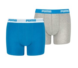 Bokserki dla dzieci Puma Basic Boxer 2P niebieskie, szare 935454 02