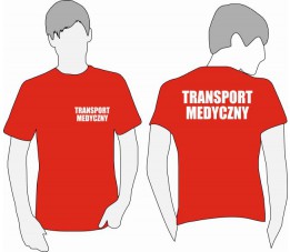 KOSZULKA TRANSPORT MEDYCZNY NAPIS KOLORY !