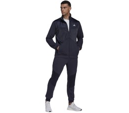 Dres męski adidas Satin French Terry Track Suit granatowy HI5396