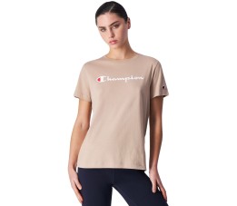Koszulka damska Champion SS Tee beżowa 117534 MS079
