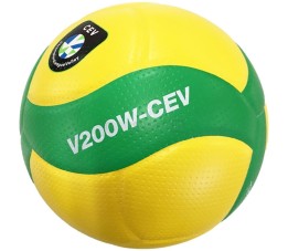 Piłka siatkowa meczowa Mikasa żółto-zielona V200W CEV
