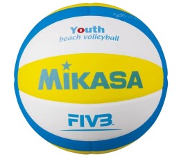 Piłka siatkowa plażowa Mikasa SBV żółto-niebiesko-biała