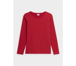 Longsleeve slim gładki damski 4F