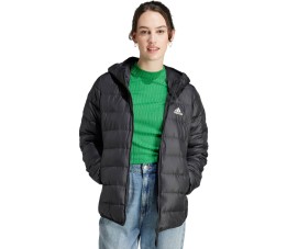 Kurtka damska adidas Essentials Light Down Hooded czarna HZ5724