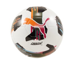 Piłka nożna Puma Orbita 6 MS biało-pomarańczowo-czarna 84335 01