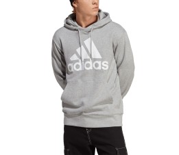 Bluza męska adidas Essentials French Terry Big Logo Hoodie szara IC9364
