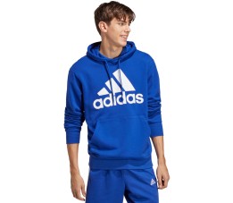 Bluza męska adidas Essentials French Terry Big Logo Hoodie niebieska IC9366