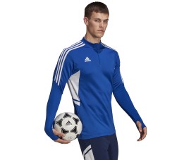 Bluza męska adidas Condivo 22 Training 1/2 zip niebiesko-biała HA6271