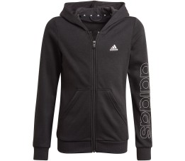 Bluza dla dzieci adidas Essentials Full-Zip Hoodie HD czarna GN4050