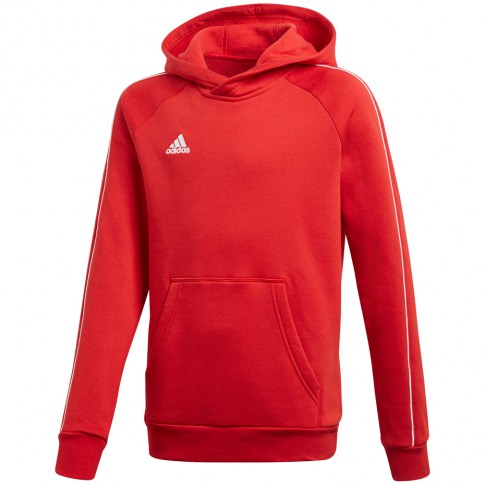 Bluza dla dzieci adidas Core 18 Hoody JUNIOR czerwona CV3431 ODZIE BLUZY TRENINGOWE LIFESTYLE LIFESTYLE M SKI Bluzy Sport club.pl
