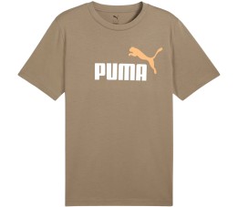 Koszulka męska Puma Ess 2 Color No.1 Logo brązowa 684708 83