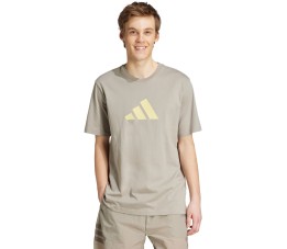 Koszulka męska adidas Future Icons Three Bar Tee beżowa JD4915