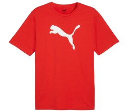 Koszulka męska Puma Team Rise Logo Jersey Cotton czerwona 658705 01