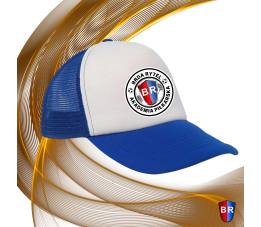 CZAPKA PIĘCIOPANELOWA TRUCKER Z SIATECZKĄ AKADEMIA BRDA RYTEL NIEBIESKA