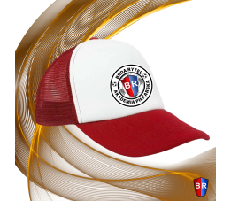 CZAPKA PIĘCIOPANELOWA TRUCKER Z SIATECZKĄ AKADEMIA BRDA RYTEL CZERWONA