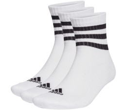 Skarpety adidas 3-Stripes Cushioned Sportswear Mid-Cut Socks 3P białe HT3456