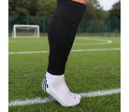 GETRY PIŁKARSKIE CZARNE SKARPETY BEZ STÓP 100834 