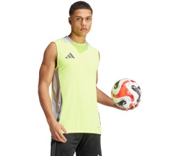 Koszulka męska adidas Tiro 24 Competition Training Sleeveless Jersey limonkowa IR5478