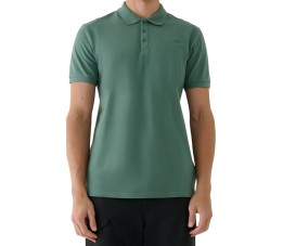 Koszulka męska polo 4F M555 zielona 4FWAW25TPTSM555 41S