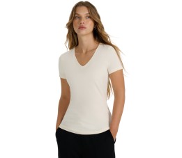 Koszulka damska 4F F2969 kremowa 4FWAW25TTSHF2969 12S