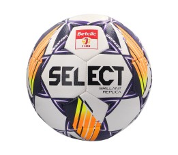Piłka nożna Select Brillant Replica DB Betclic 1 Liga v24 biało-pomarańczowo-fioletowa 18766