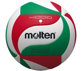 Piłka siatkowa Molten V4M4000 biało-czerwono-zielona