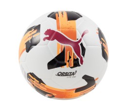 Piłka nożna Puma Orbita 5 Fusion Lite 350g biało-pomarańczowa 84332 01