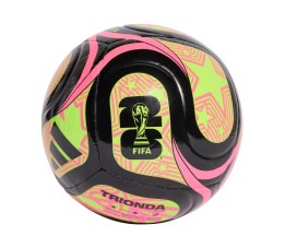 Piłka nożna adidas World Cup 26 Trionda Club czarno-różowo-zielona JD8053