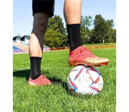 CZARNE SKARPETY PIŁKARSKIE ANTYPOŚLIZGOWE GRIPSOCKS.PL CARBON