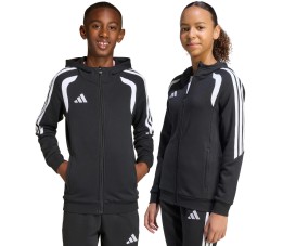 Bluza dla dzieci adidas Tiro 26 League Sweat Full Zip Hoodie czarna KF3324