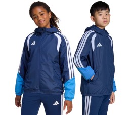Kurtka dla dzieci adidas Tiro 26 Competition All Weather niebieska JL7300