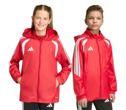 Kurtka dla dzieci adidas Tiro 26 League Windbreaker czerwona JY9724