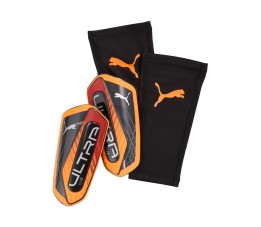 Ochraniacze piłkarskie Puma Ultra Flex Sleeve Heat Fire pomarańczowo-czarne 30987 05